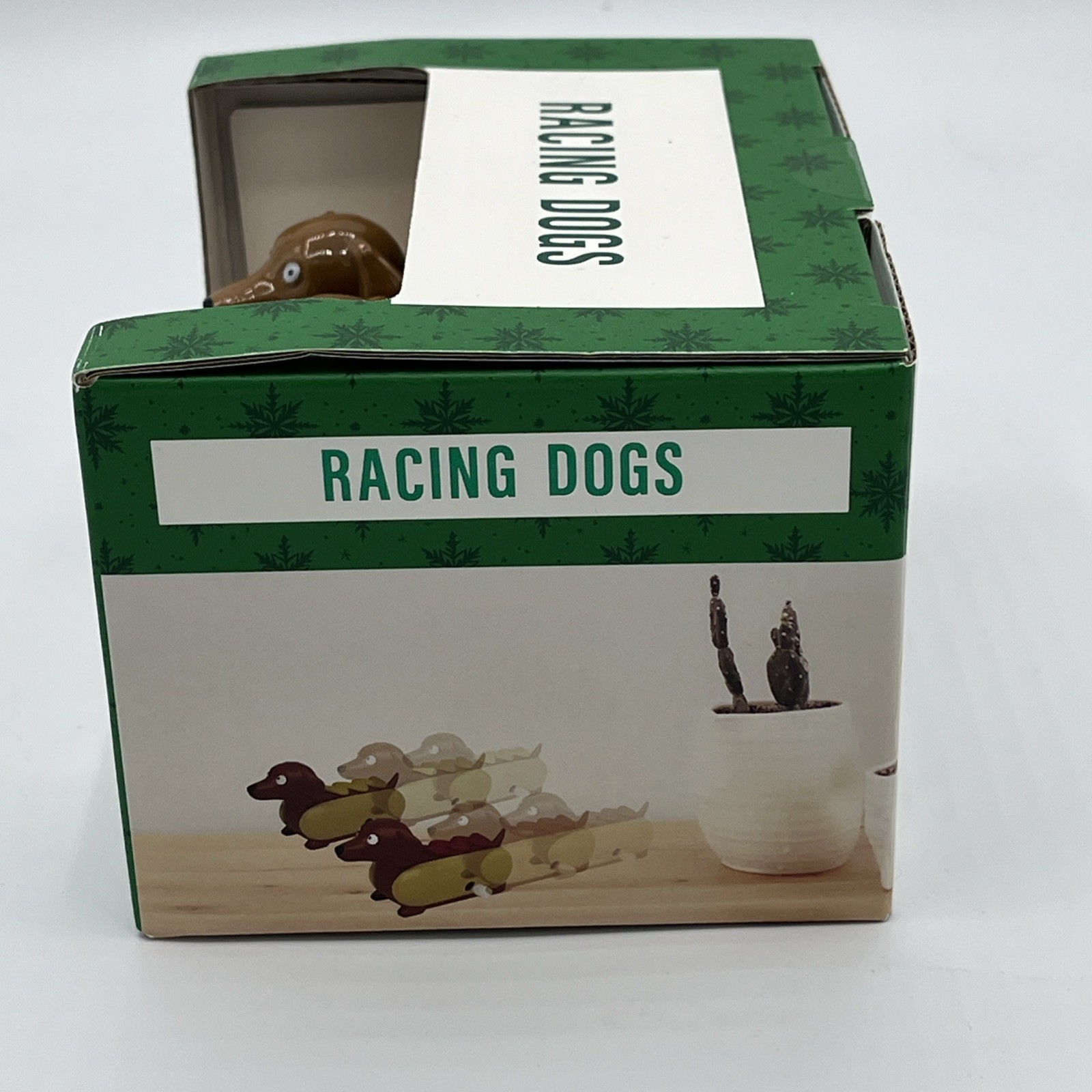 Festive Voice Racing Dogs Wind Up Toy Dachshund Hot Dog Novelty Gag Gift 2 Count