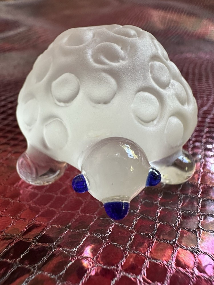 Frosted Crystal Turtle Figurine