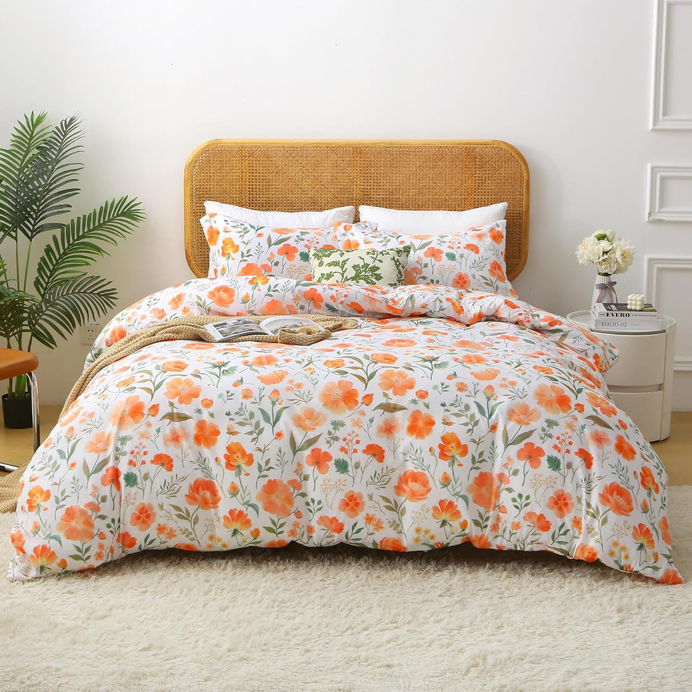 Vintage/Fluffy Flower Botanical Patterned Comforter Sets - GG Home