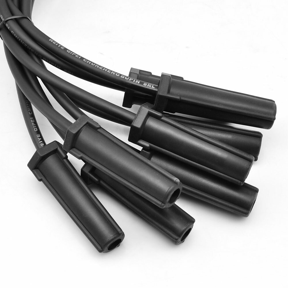 8X OEM Ignition Coil & Iridium Spark Plugs & Wires For Chevy GMC 5.3 6.2L UF413