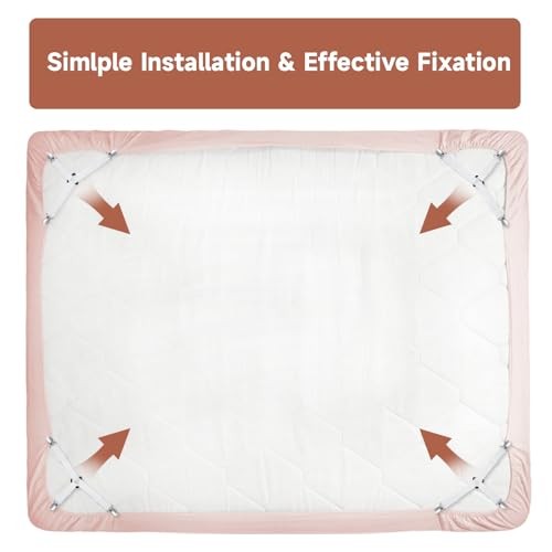 Bed Sheet Straps, Upgrade Fitted Bed Sheet Holders for Corners, White (4pcs)