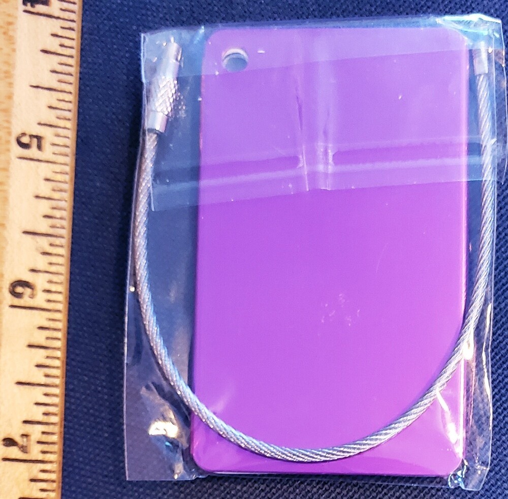 Handy 3" Luggage Tag Purple