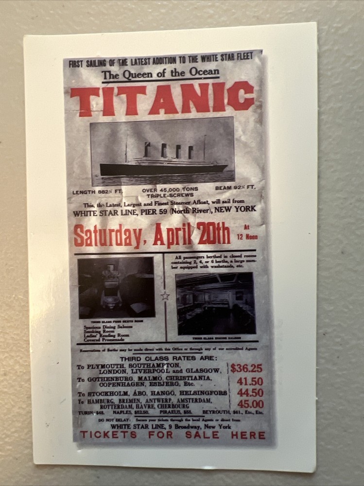 Titanic Reproduction Postcard