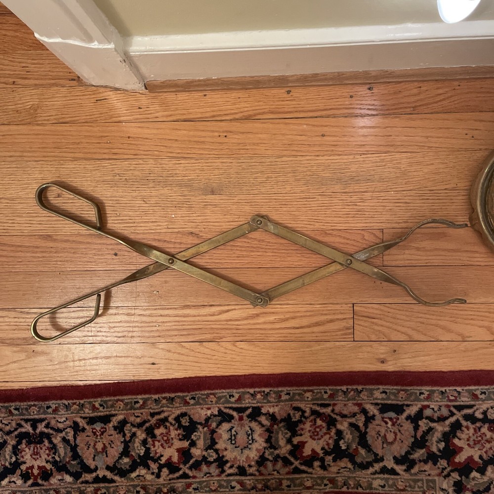 Brass Fireplace Tool Set Five Pieces