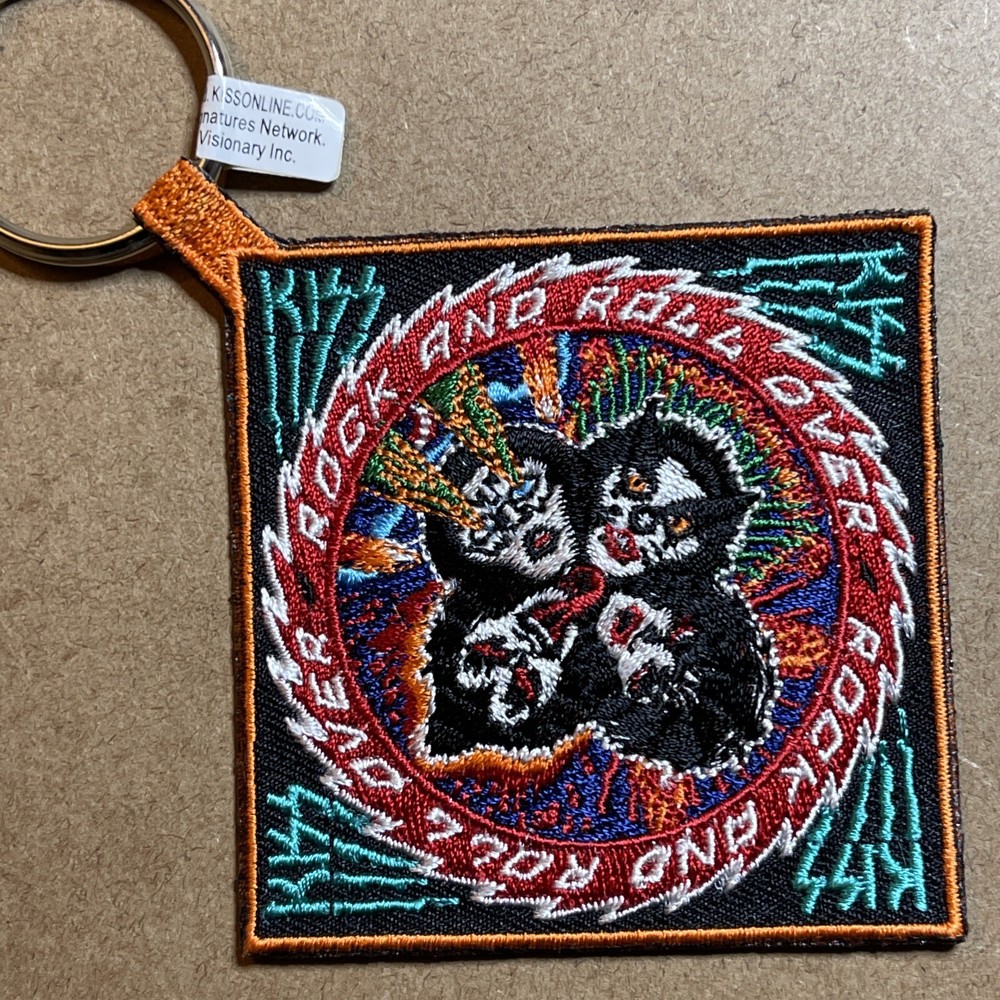 KISS Embroidered Keychain: Vintage 2006, Mint Condition, Licensed, Rare