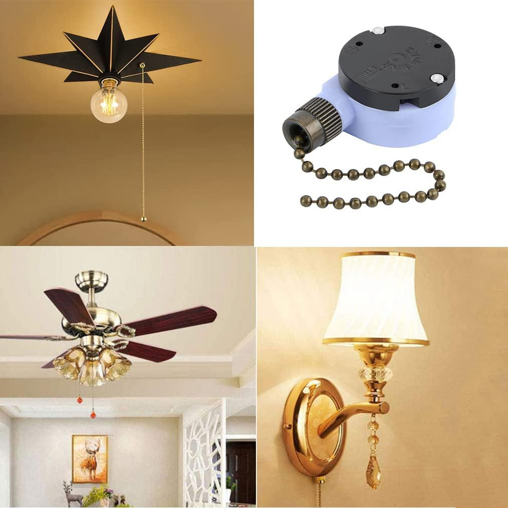 ZE-228s 2 Speed 3 Wire Ceiling Fan Switch Pull Chain Switch Lamps Replacement...