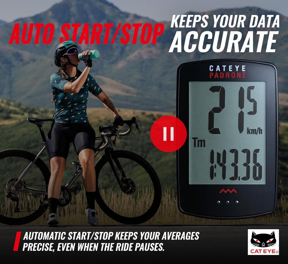 Padrone Wireless Bike Computer – Oversized Display