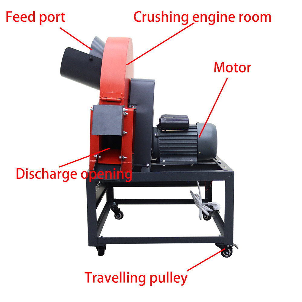 Straw Root Crusher Vegetable Fruit Grinder Shredder for Farm Feed Processing220V