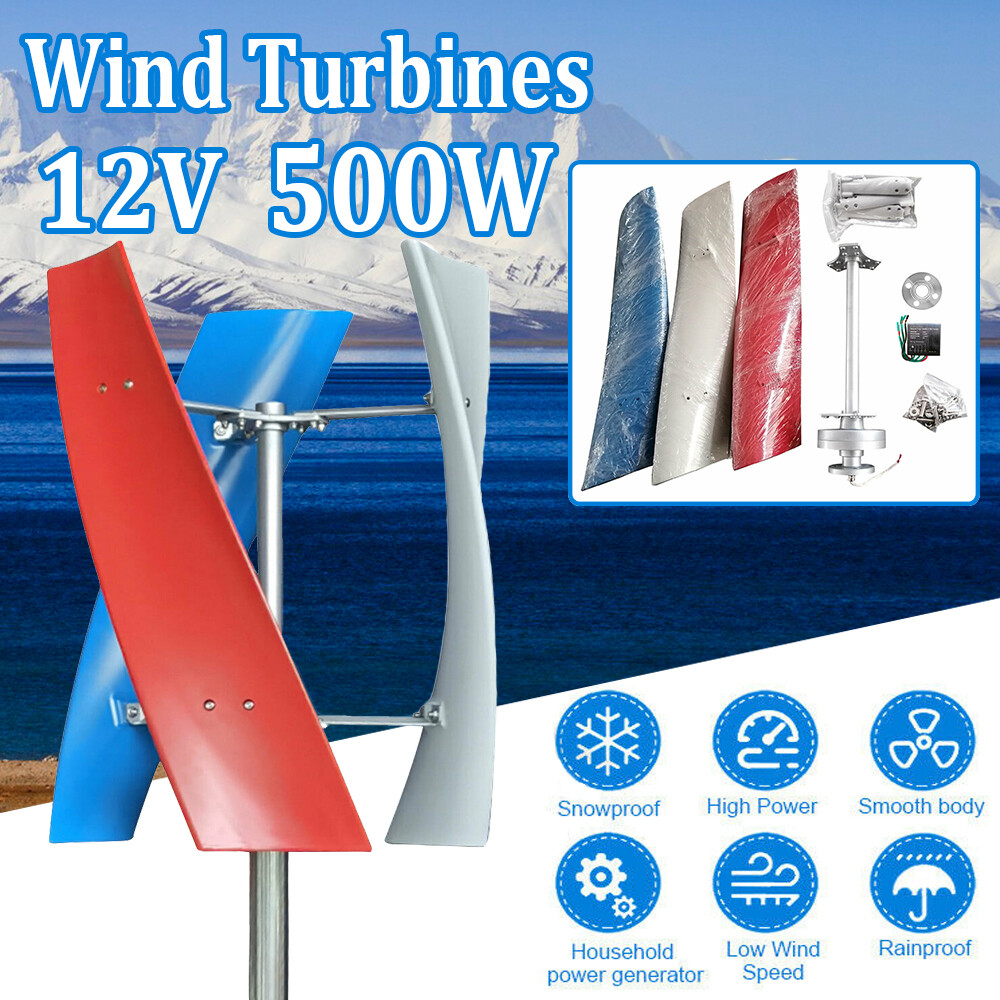 400W Wind Power Turbine Generator Vertical Wind Generator 3 Blades + Controller