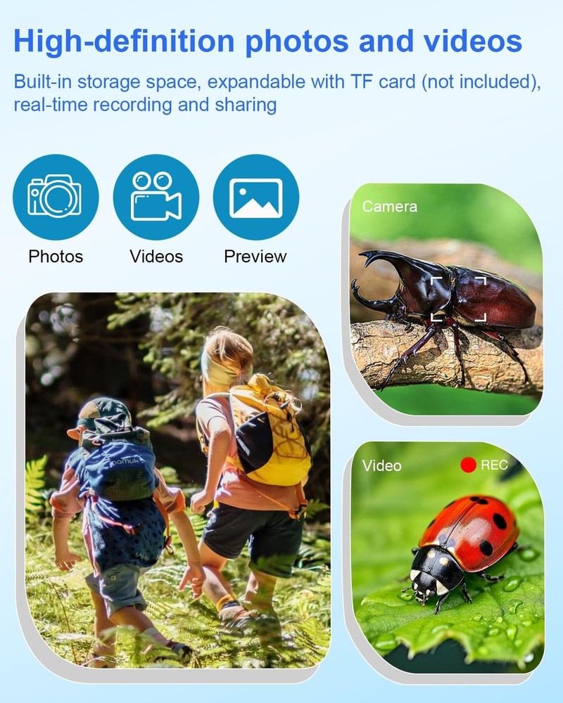 Microscope for Kids,100X-1000X Magnifications Digital Microscope-with 2.4”