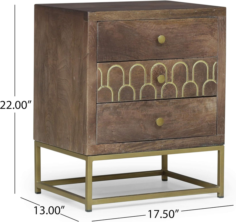 Modern Walnut Night Stand for Stylish Bedrooms