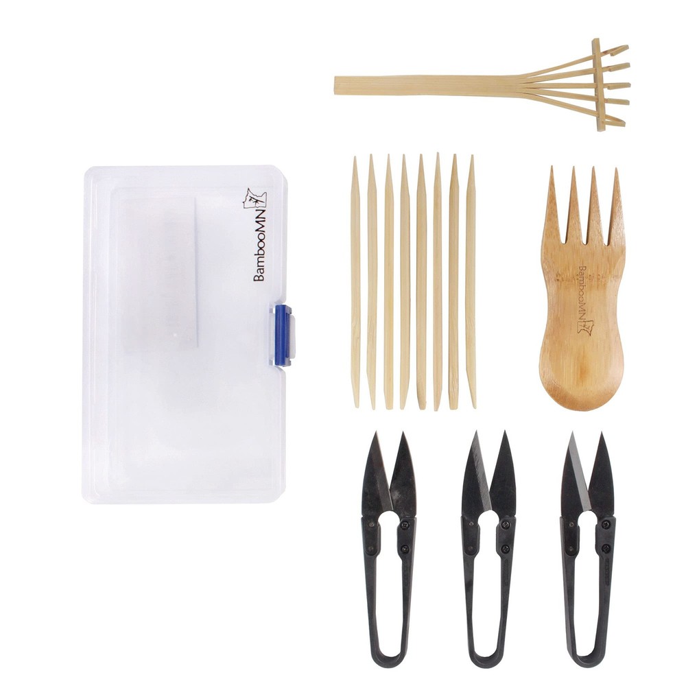 BambooMN Bonsai Tree Pruning Trimming Starter Tool Kit - Leaf Trimmers (Set of
