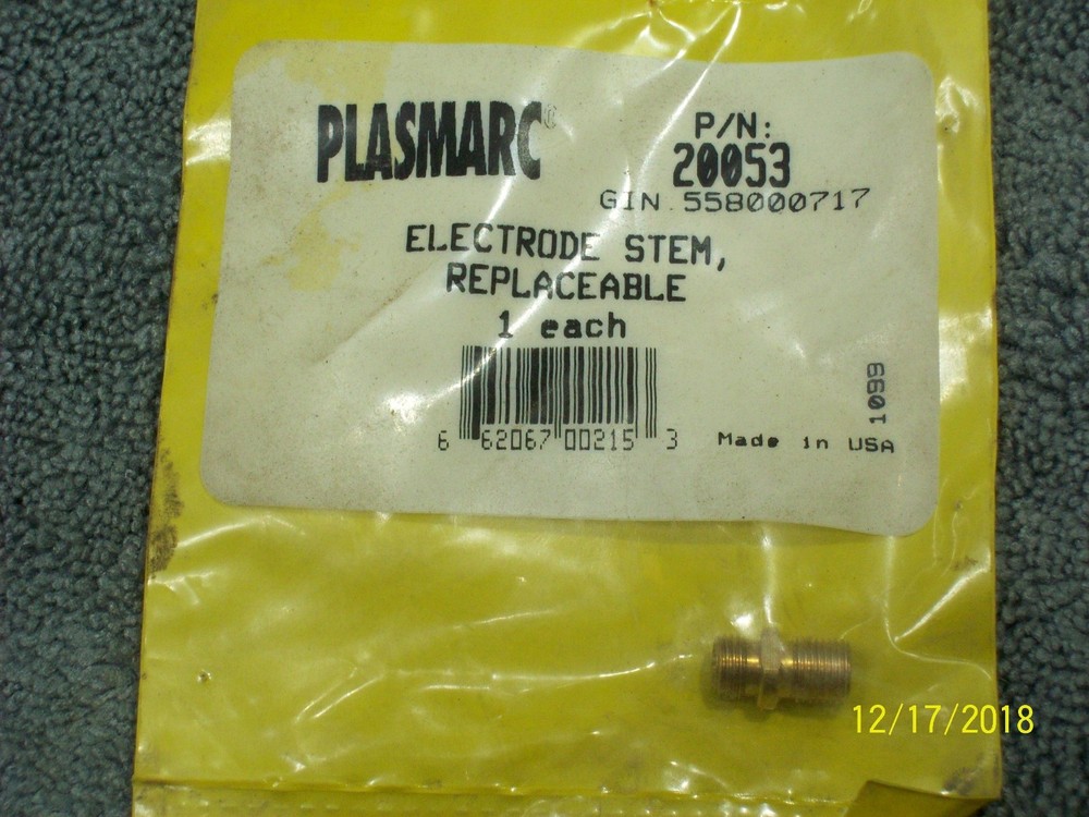 NEW ESAB PLASMARC REPLACEABLE ELECTRODE STEM , 20053