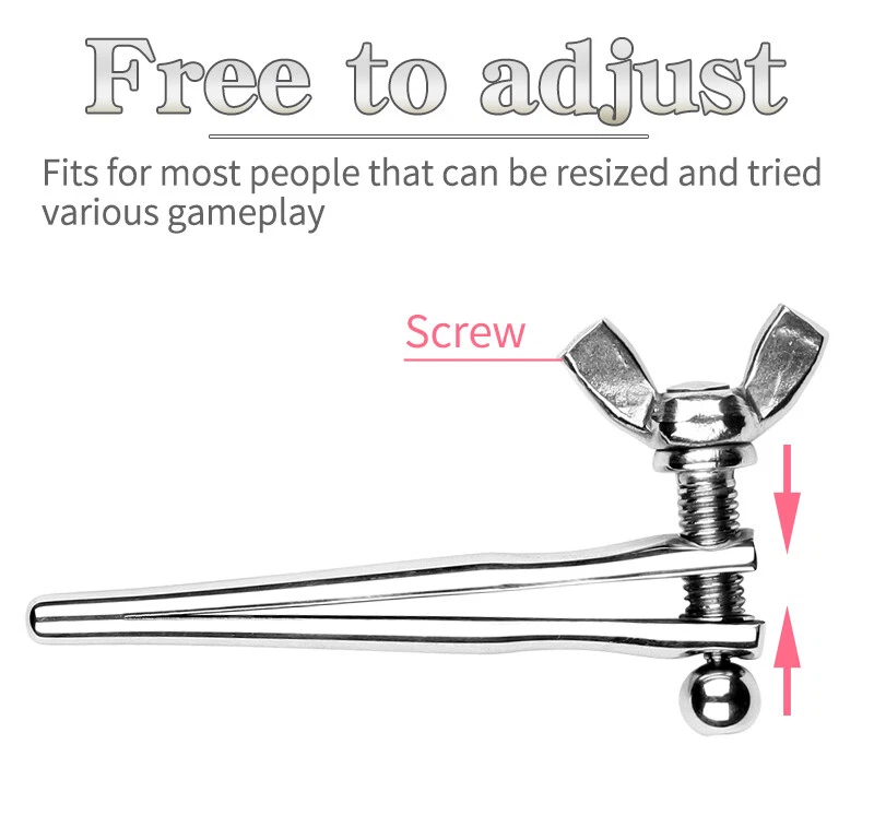 Stainless Steel Urethral Dicks Adjustable Penis Plug Dilator Stretcher Expander
