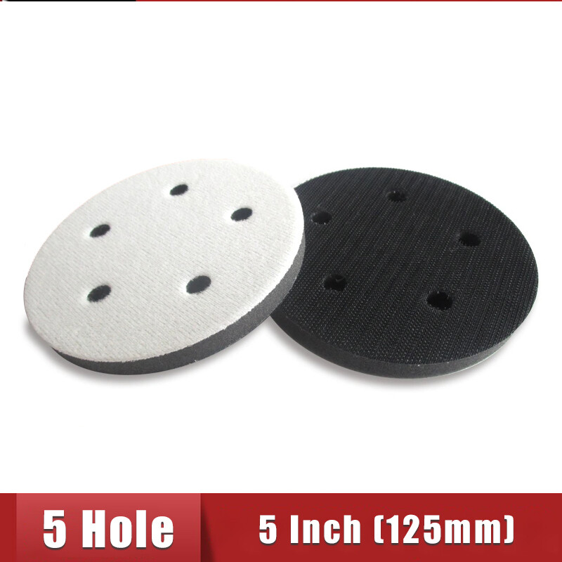 5 Inch 5 Hole Soft Sponge Cushion Interface Buffer Backing Pads For Sanding Pad