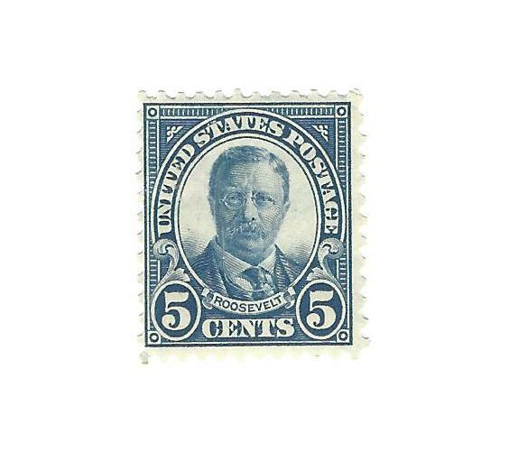STAMPS US SCOTT 637 "Roosevelt" 5 CENT 1927 MH