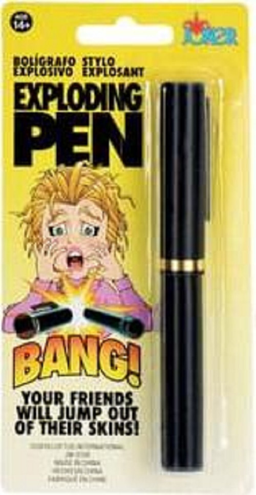 EXPLODING PEN JOKE PRANK GAG (Includes 40 shots!)