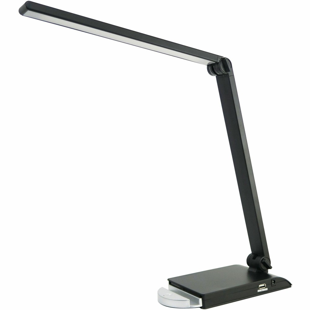 Lorell LLR13202 8W SMD LED Task Light USB Dimmable Black