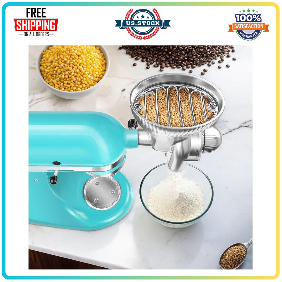 Grain Mill Attachment for KitchenAid Stand Mixer Wheat Corn Grinder