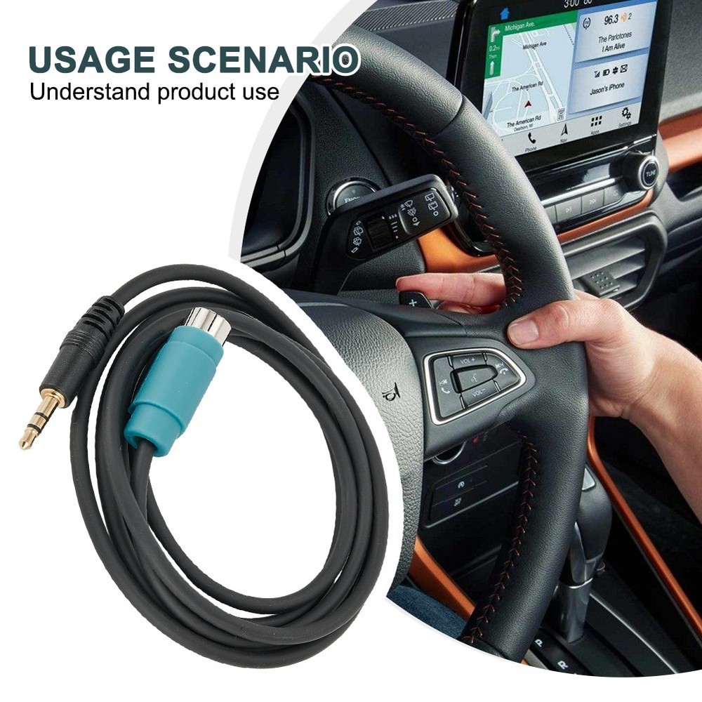 Adapter ABS Sync/Charge Cable 3.5mm Car Cable AUX Jack Cable Accessories