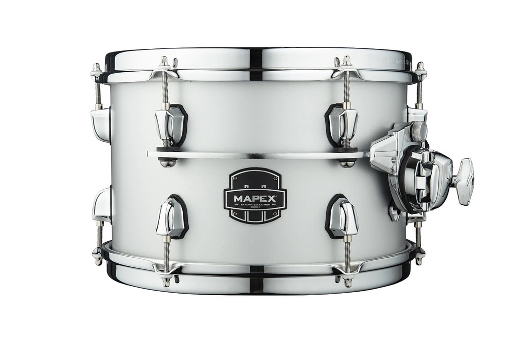 Mapex Saturn Evolution 12x8" Iridium Silver Lacquer Drum Rack Tom | Maple-Walnut