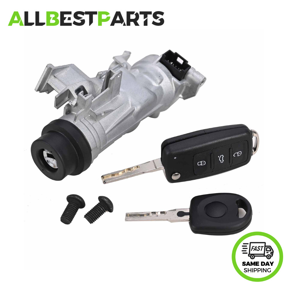 For VW Jetta 2006-2018 Ignition Switch Lock Assembly W/Remote Control Key Shell