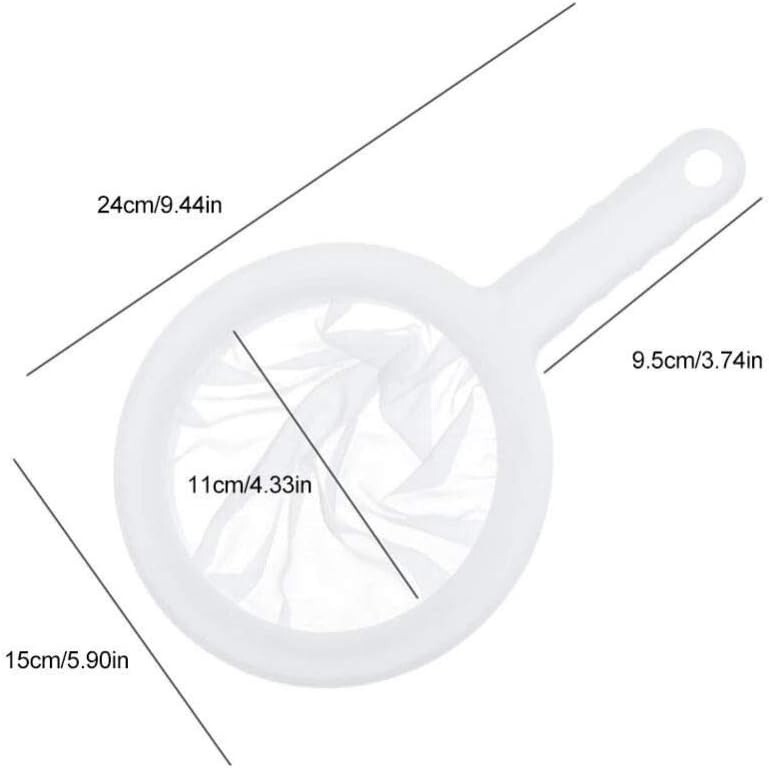 Set of 3 Kitchen Ultra-Fine Nylon 100/200/400 Mesh Strainer Plastic Sieve Filter