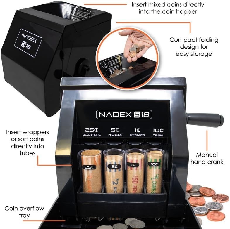 S18 Manual Coin Sorter and Wrapper