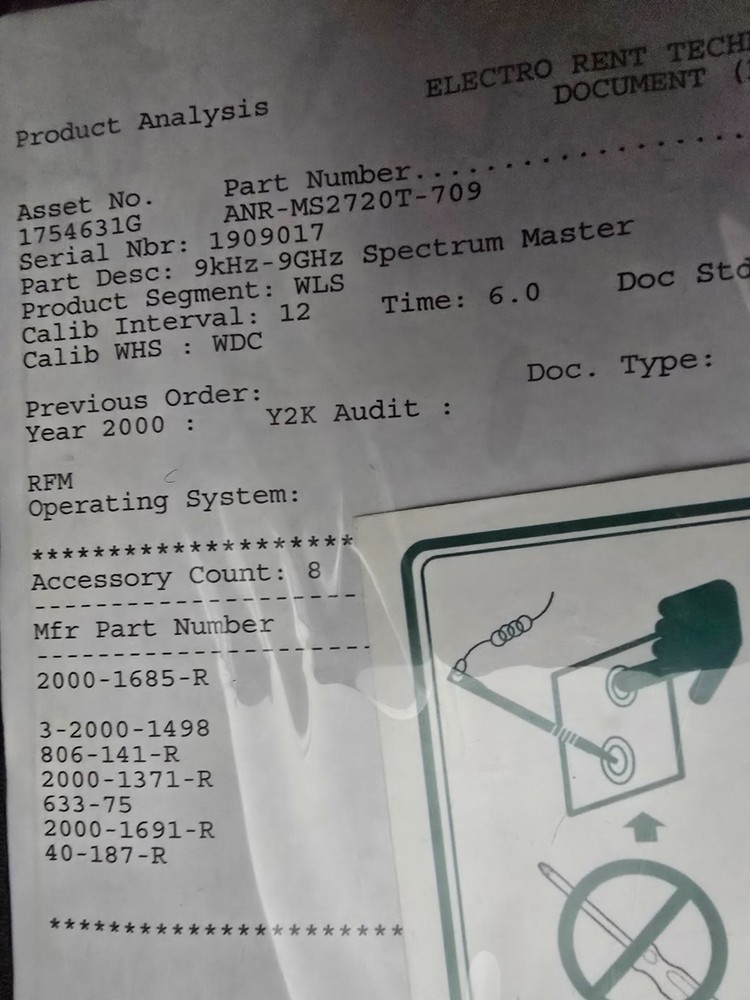 Anritsu MS2720T Spectrum Master Spectrum and Interference Analyzer