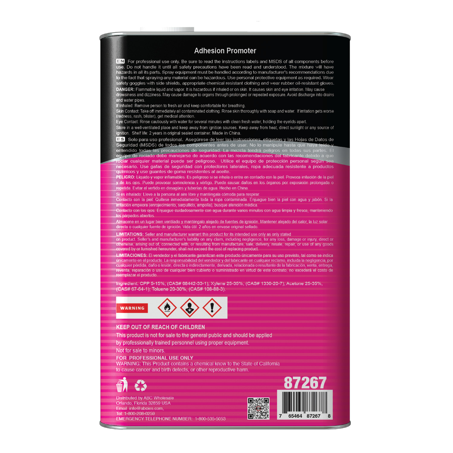 Lauco Adhesion Promoter 1 Gal – Fast Dry for Plastic, Metal, Fiberglass, Paint