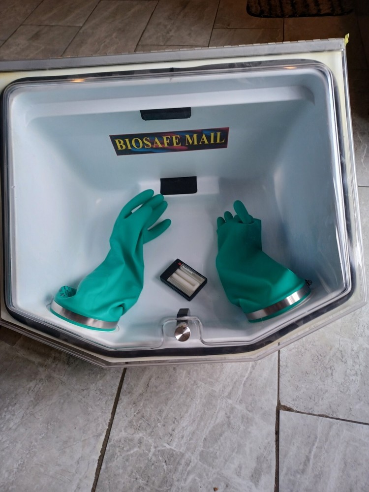 Bio safe mail containment box