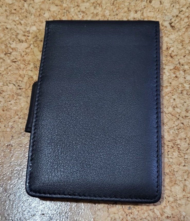 Black Leather Note Pad "Things To Do" Notes w/ Pen Holder