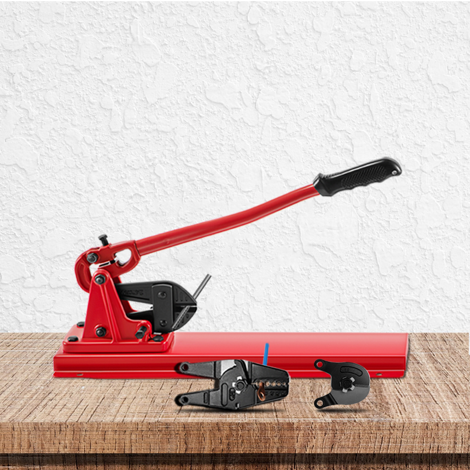 VEVOR Bench Swager Tool Wire Rope Swaging Tool w/Crimper Cable Bolt Cutter Head