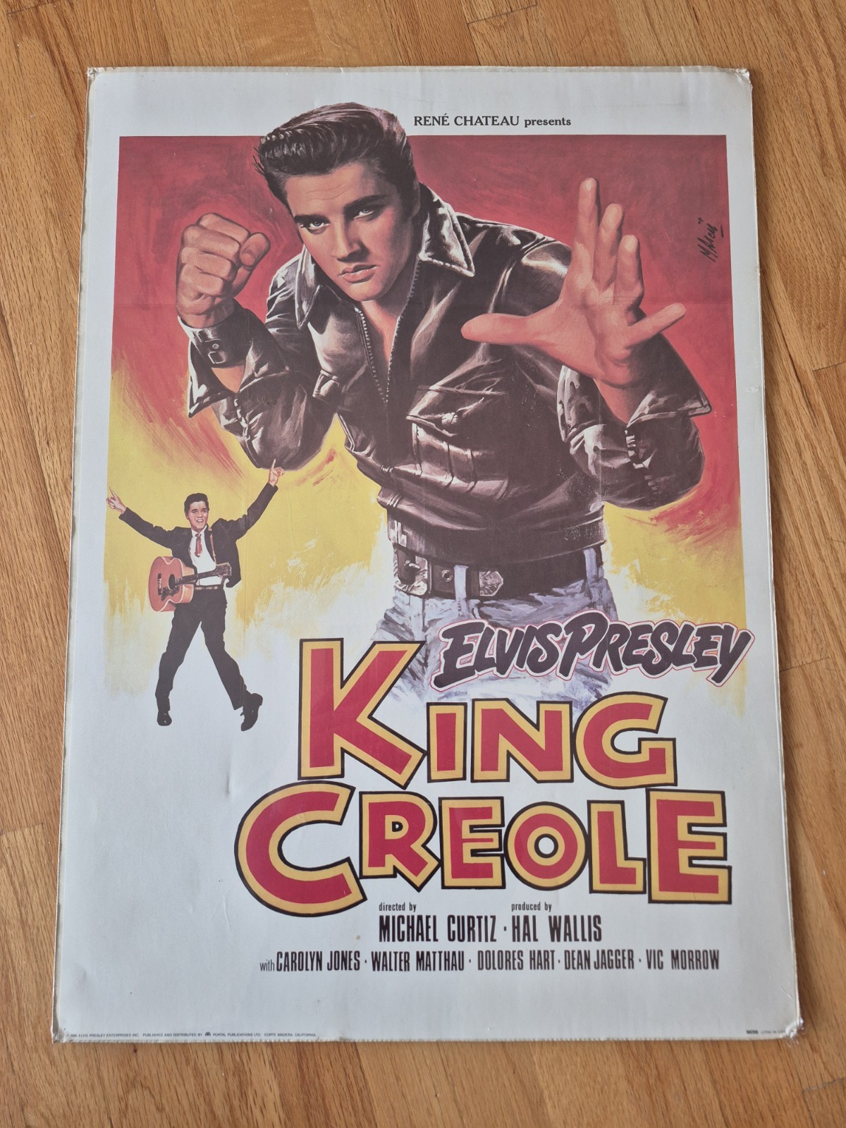 ELVIS PRESELY KING CREOLE POSTER 20''x28'' RARE In Plastic Minor Damage