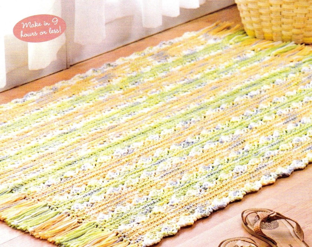 SPRINGTIME Seaside Cottage Rug/Decor/Crochet Pattern INSTRUCTIONS ONLY