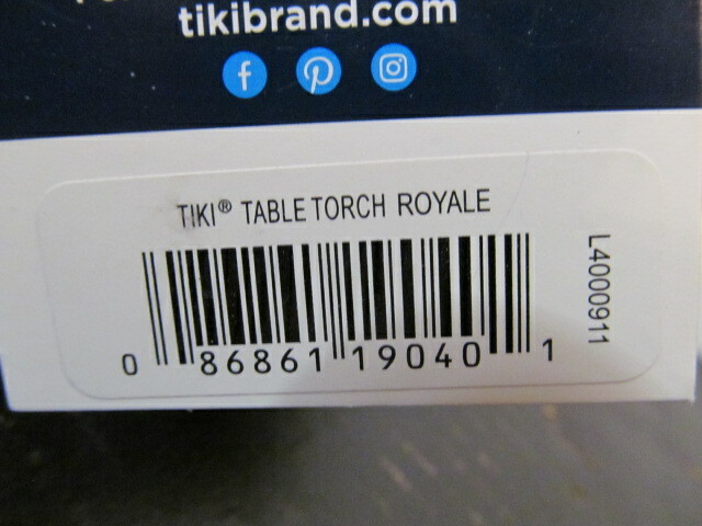 Tiki Table Torch Royale, White or Yellow