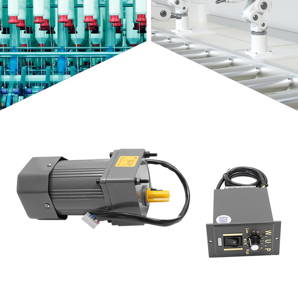 110V 60W AC Gear Motor Electric Variable with Speed Controller Single-phase 1:10