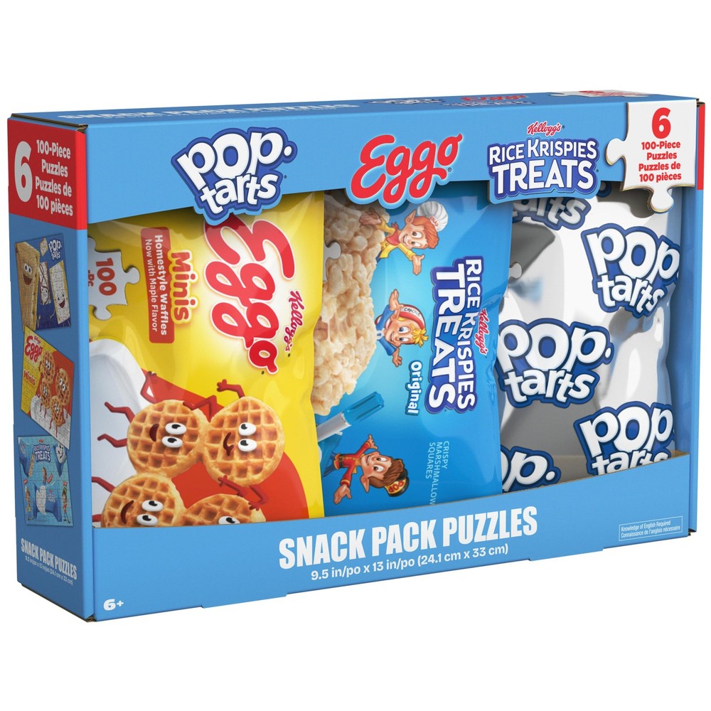 Spin Master Games, Snack Puzzles 6-Pack, 100 Pieces One Size, Multicolor