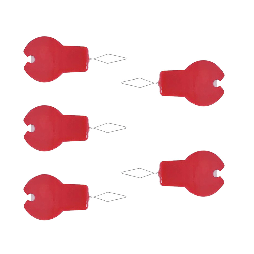 5pcs Threader with Blade Cross Stitch Bow Wire Needles Insertion Tool Household