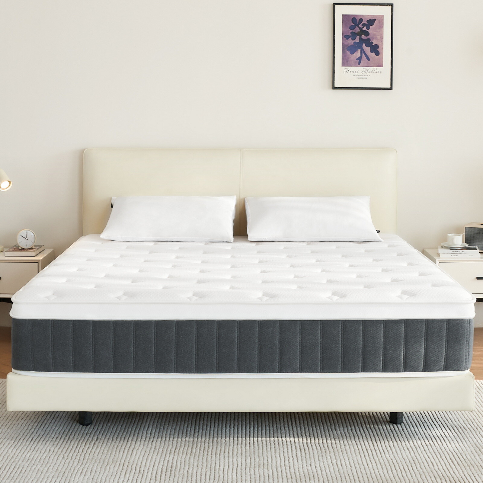 10" 12" 14" Hybrid Spring Gel Memory Queen Mattress Twin Full King Size In A Box