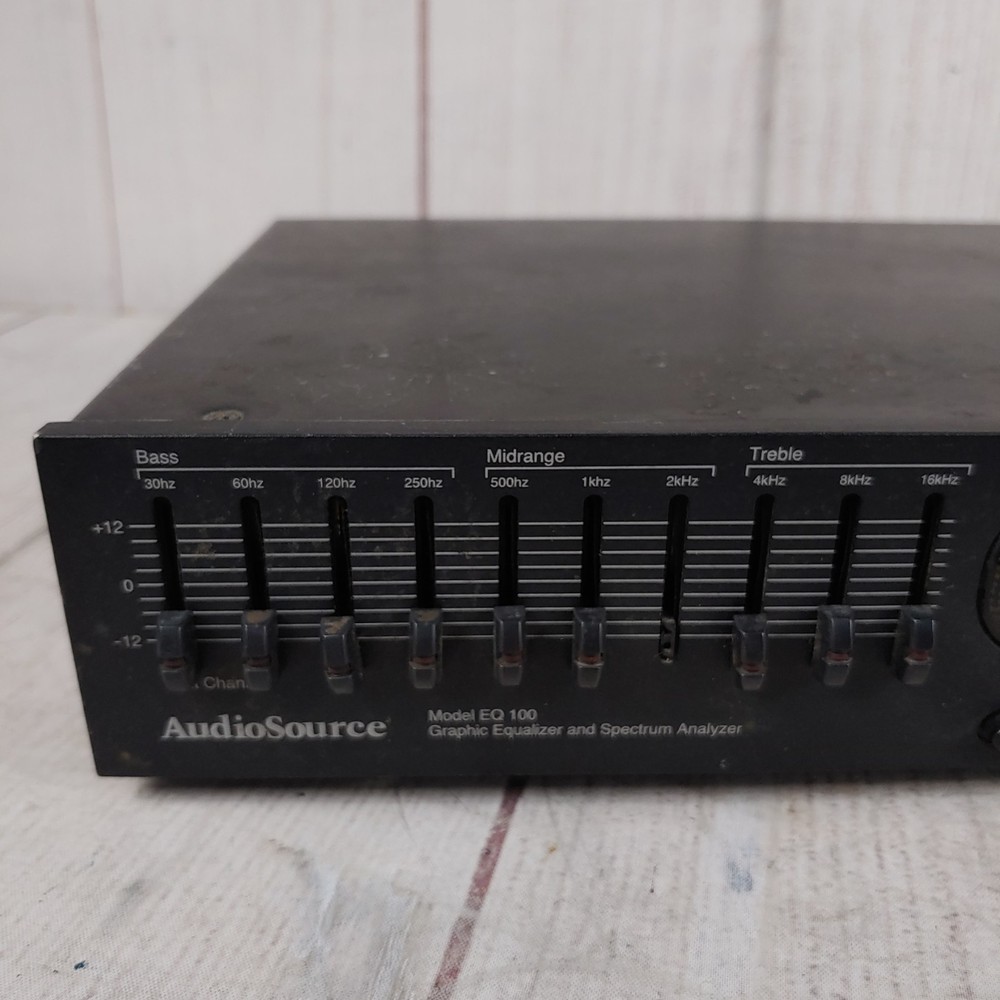 MISSING LIGHTS AudioSource EQ 100 Graphic Equalizer and Spectrum Analyzer TESTED