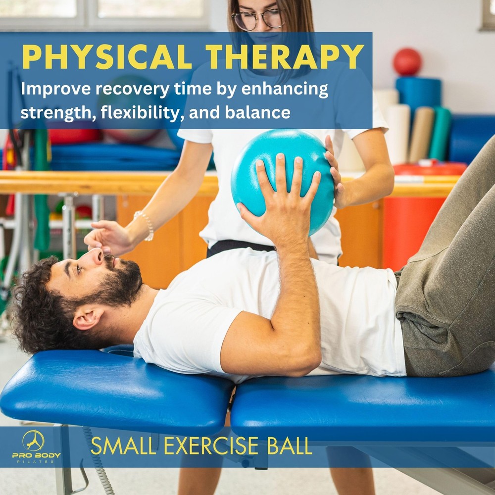 ProBody Pilates Small Exercise Ball - 9 Inch Workout Ball for Stability, Barr...