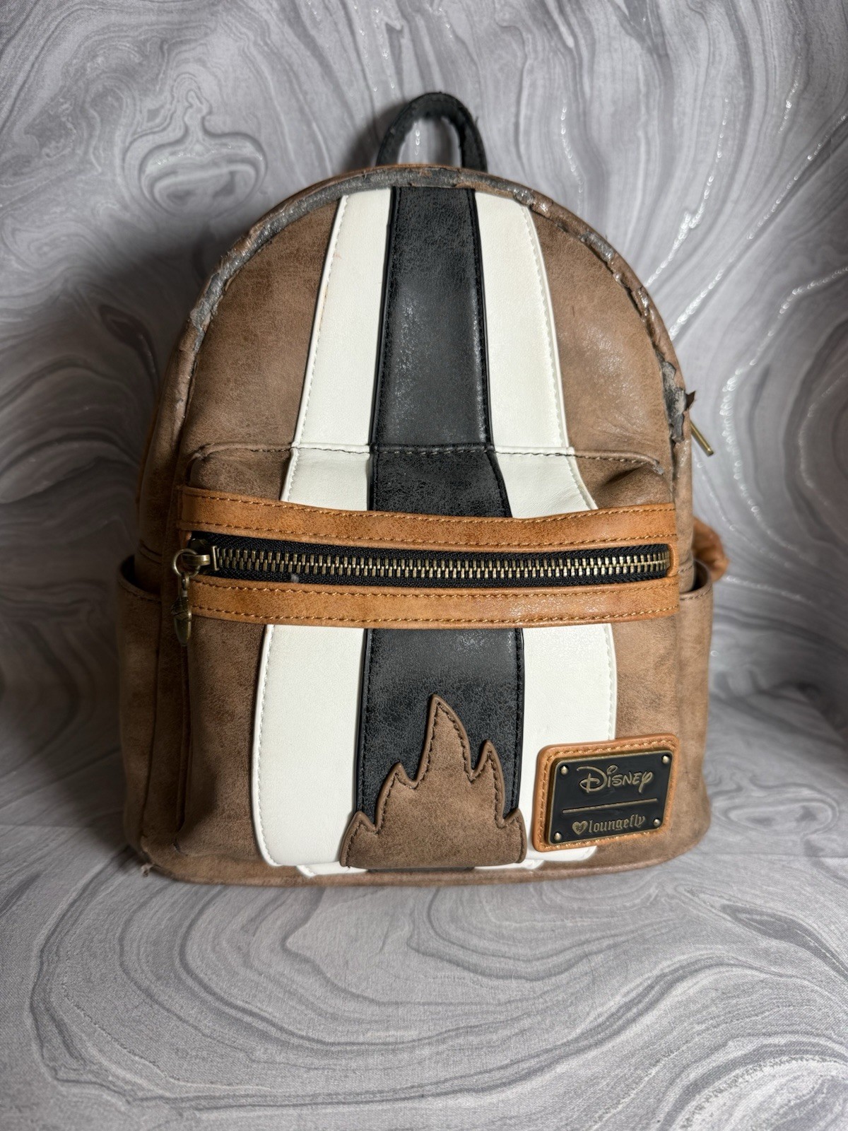 Loungefly Disney Chip And Dale Cosplay Heart Tag Mini Backpack Very Loved - Used