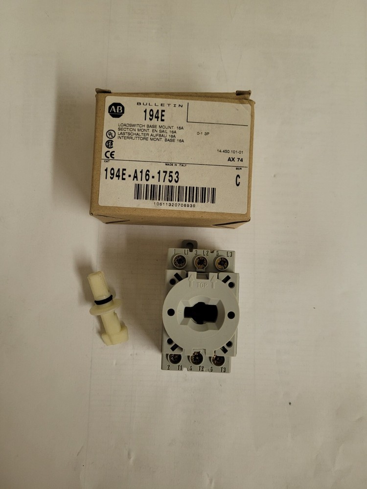 ALLEN BRADLEY 194E-A16-1753 LOAD SWITCH (NO HARDWARE)