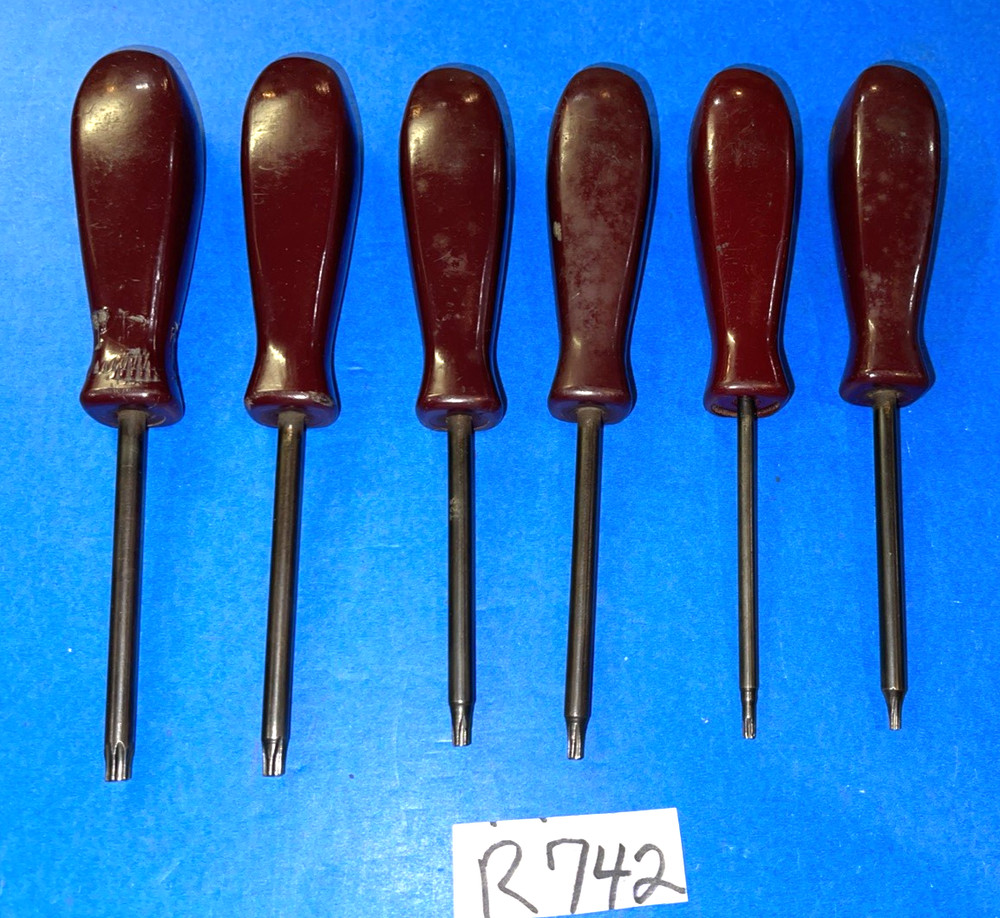MATCO TOOLS 6 PIECE TORX SCREWDRIVER SET MAROON HANDLES