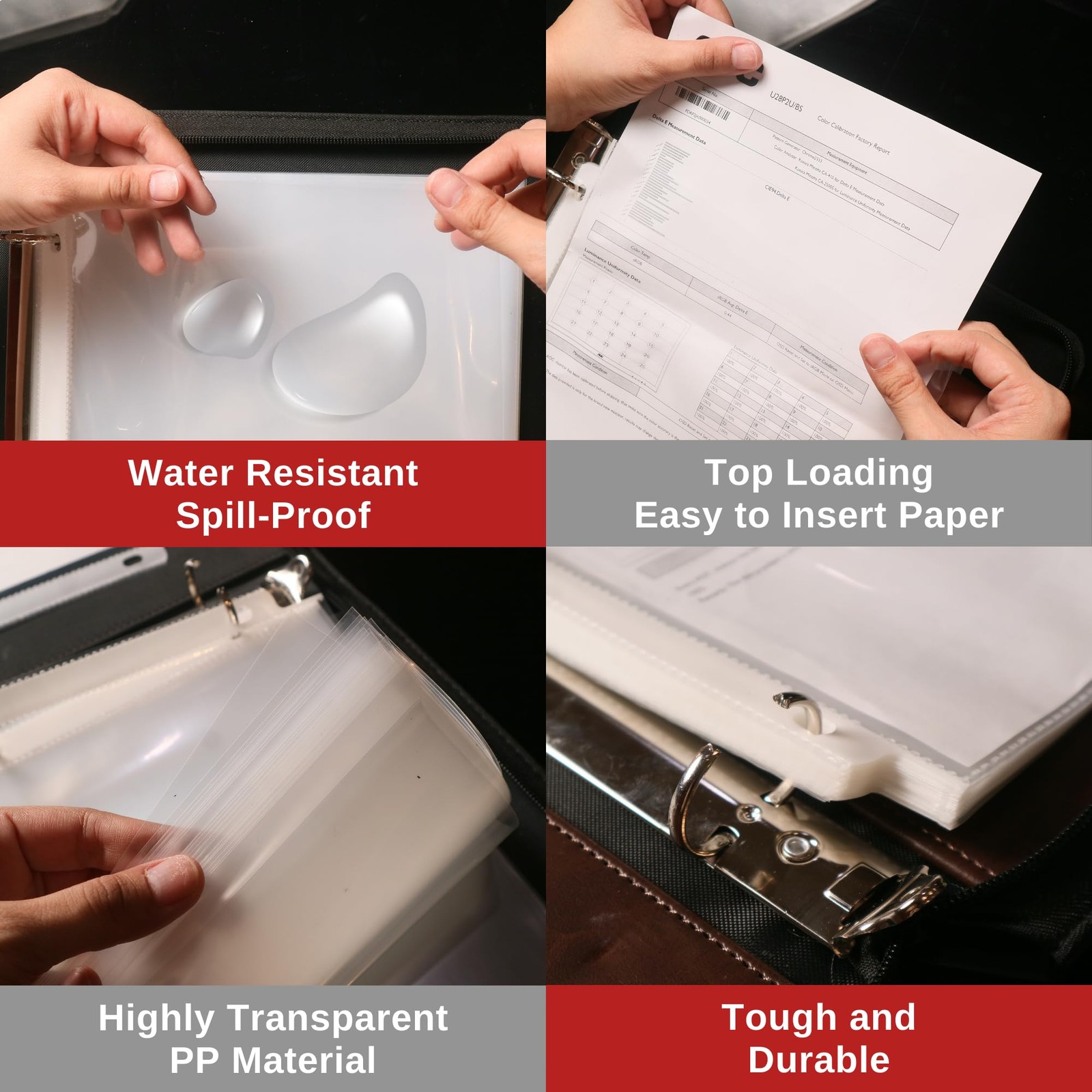 1000 Bulk Sheet Protectors, 8.5 X 11 Inch Clear Page for 3 Ring Binder,35 Micron