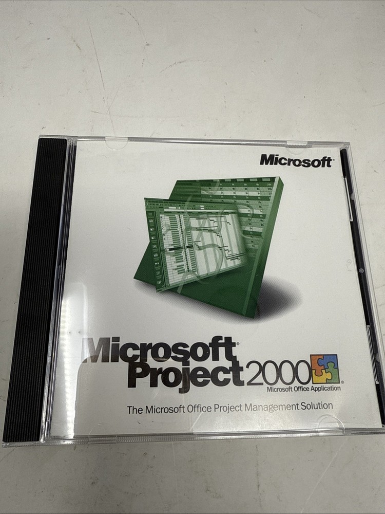 Vintage Microsoft Project 2000 SR-1 With Product CD Key