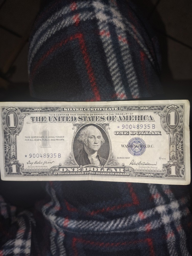 1957 Silver Certificate One Dollar Bill. Star Note!!