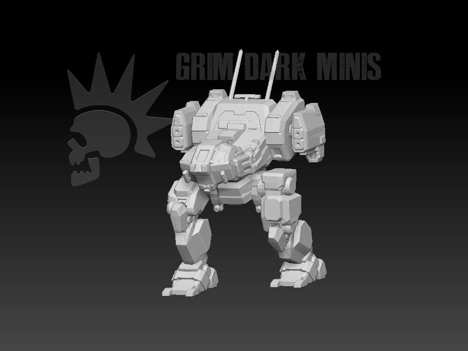 Jenner - BT proxy mech MWO Tech 1/265 Battle Scale