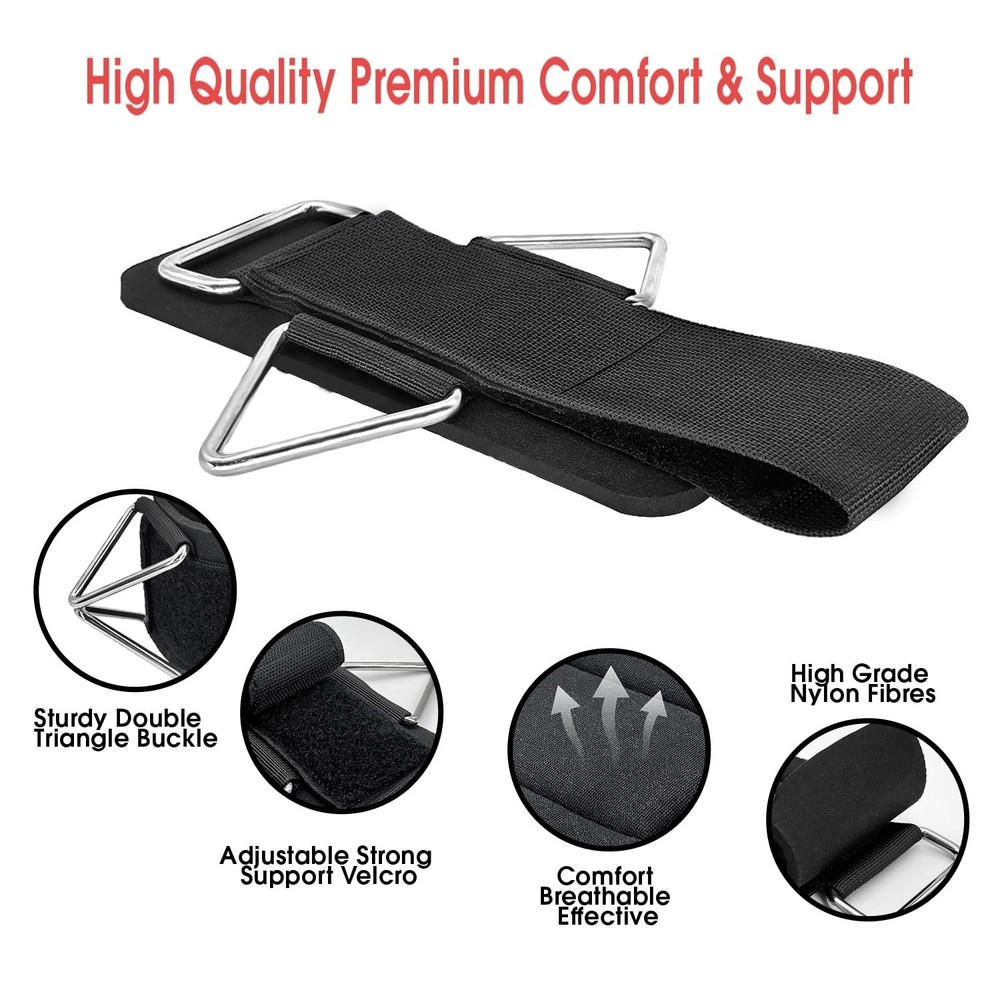 Adjustable Wrist Cuffs for Cable Machine, Neoprene Padded Straps, 2 Pack Comf...